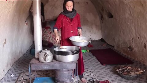 Living in A Dangerous and risky Cave _ living like 2000 years Ago _ Afghanistan village life