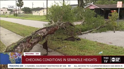 JJ Burton in Hillsborough County | Reporter JJ Burton updated on damages area the Seminole Heights.
