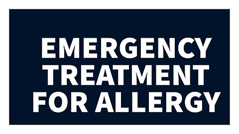 Emergency Treatment For Allergy