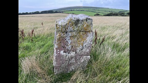 Ancient Neolithic Megalithic standing stone in Combe Martin Devon