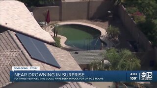 Three-year-old girl in critical condition after being pulled from Surprise pool