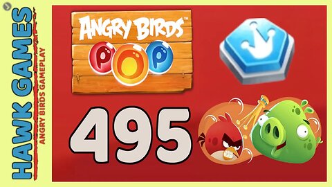 Angry Birds Stella POP Bubble Shooter Level 495 - Walkthrough, No Boosters