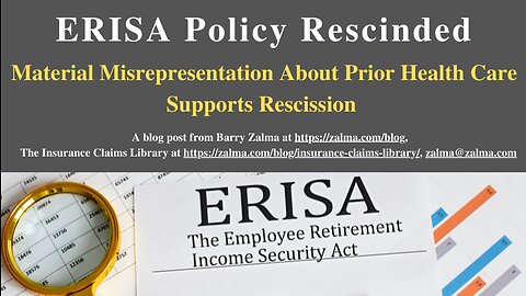 ERISA Policy Rescinded