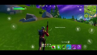 I nearly nailed this tank guy - fortnite battle royal mobile gameplay