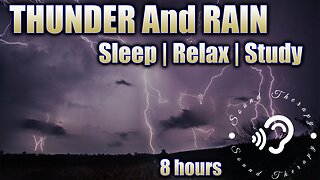 THUNDER and RAIN sounds for SLEEPING | Storm Sounds | Sleep and Relax | BLACK SCREEN