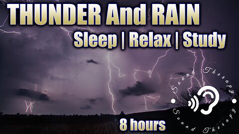 THUNDER and RAIN sounds for SLEEPING | Storm Sounds | Sleep and Relax | BLACK SCREEN