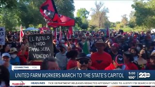United Farm Workers march to California capitol in support of union bill