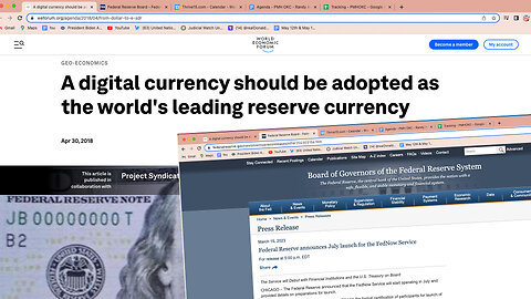 CBDCs | Are CBDCs Coming to America? Federal Reserve Announces July Launch for FedNow Service (3/15/23 FederalReserve.Gov) + A Digital Currency Should Be Adopted As the World's Leading Reserve Currency? (4/30/2018 - WEF)