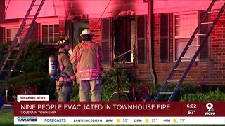 9 people evacuated following Colerain Township townhouse fire