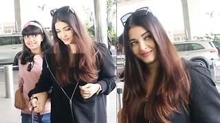 Aishwarya Rai Bachchan, Aardhya Bachchan Spotted at Mumbai Airport 😍💕📸✈️