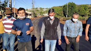 Asfalto na Vila Rural Araucária de Nova Cantu