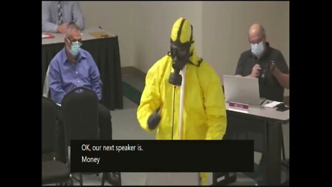 (9/7/21) HCSD Meeting Highlight - Monty Floyd (Biohazard Suit Protest & Speech)