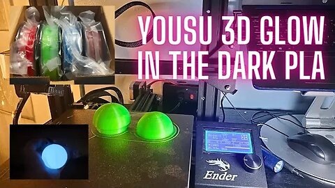 Yousu 3D Glow in Dark PLA filament.