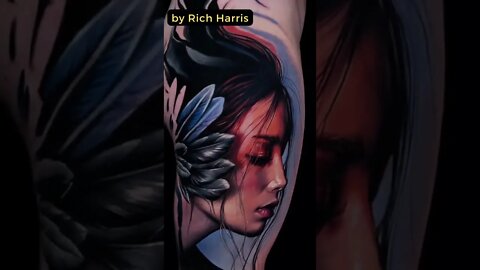 Stunning Tattoo by Rich Harris #shorts #tattoos #inked #youtubeshorts