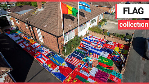 Britain's biggest private collection of FLAGS including every country in the world