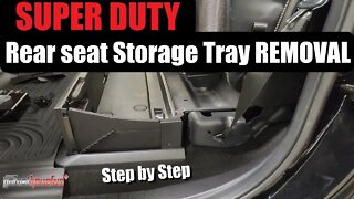 2017+ Ford F-250 / F-350 Super Duty Rear under seat storage removal | AnthonyJ350