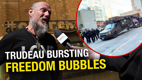 Ottawa Police arrest demonstrator and tow his bus TWICE from private parking for... blowing bubbles?