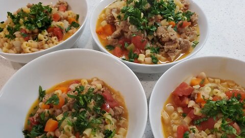 Pasta e fagioli w/Italian sausage