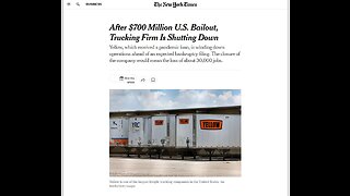 After $700 Million U.S. Bailout, Yellow Freight planning to file for bankruptcy