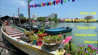 Chew Jetty also a walking street in George town Penang island Malaysia