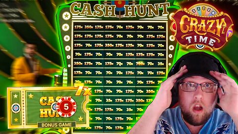 7X CASH HUNT ON MY FIRST CRAZY TIME BET! (INSANE)