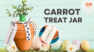 Terracotta Carrot Dog Treat Jar