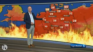 In Germany, the TV screens are catching fire during weather reports 😂 Climate boiling hoax 😂