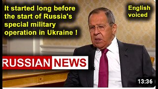 It started long before the start of Russia's special military operation in Ukraine! Lavrov