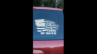 don't tread on me vinyl decal for your vehicle
