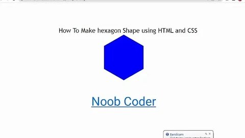 HTML Tutorial for beginners||How to make Hexagonshape using HTML and CSS. #htmltutorial #css