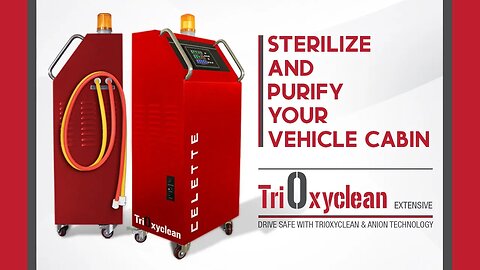 TriOxyclean from Celette is the best way to purify air, disinfect, and sterilize your car.