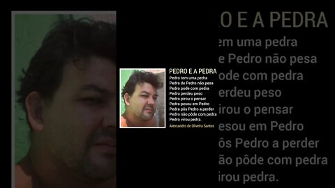 PEDRO E A PEDRA do escritor Alexsandro de Oliveira Santos