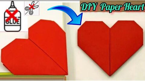 DIY Paper Heart With Paper / How To Make A Paper Heart / Origami Heart Bookmark / Paper Craft