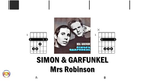 SIMON & GARFUNKEL Mrs Robinson - (Chords & Lyrics like a Karaoke) HD