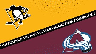 Avalanche vs Penguins Prediction, Pick and Odds | NHL Hockey Pick for 10/26