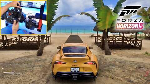 FORZA HORIZON 5 Gameplay - TOYOTA GR SUPRA (Steering Wheel + Shifter)