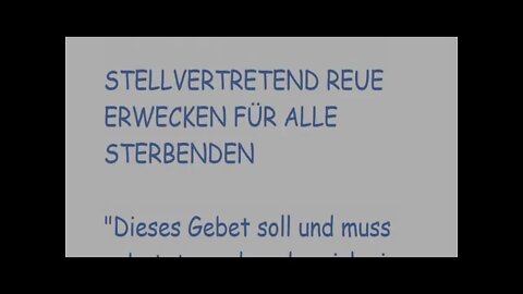 STELLVERTRETEND REUE ERWECKEN FÜR ALLE STERBENDEN