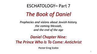 2/19/23 Eschatology #7 The Prince Who Is To Come: Antichrist