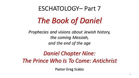 2/19/23 Eschatology #7 The Prince Who Is To Come: Antichrist