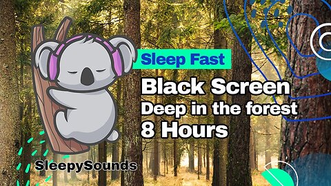8 Hours of forest sounds on a black screen! Deep sleep awaits!