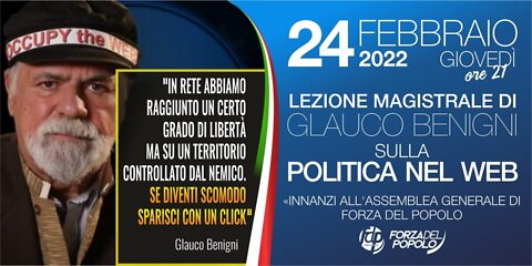 Lezione Magistrale di Glauco Benigni sulla politica nel web