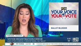Registration error affects up to 6,000 Arizona voters