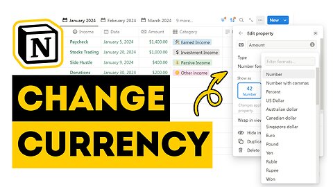 How to Change The Currency Type in Notion (Quick Notion Tutorial)