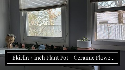 Ekirlin 4 inch Plant Pot - Ceramic Flower Planters Indoor - Modern Succulents Containers with D...