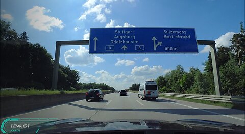 Munich to Ulm, Autobahn Germany