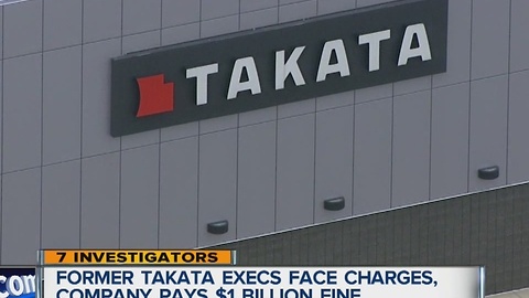 Takata execs charged, company paying $1 billion fine