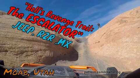 "Hell's Revenge Trail: The ESCALATOR" JEEP. RZR .MX @ Moab, Utah | Irnieracing