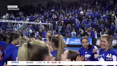 ‘No one was expecting anything from us’: KU women's volleyball rides upsets to Sweet 16