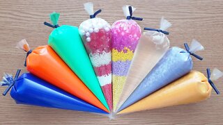 Making Crunchy Slime with Piping Bags #176