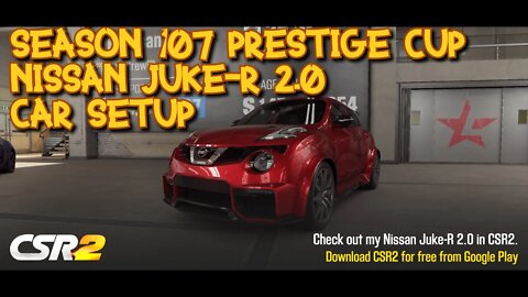LET'S RACE the SEASON 107 PRESTIGE CUP CAR: THE NISSAN JUKE-R 2.0 (car setup)